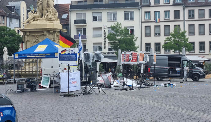 Messerangriff auf Marktplatz in Mannheim