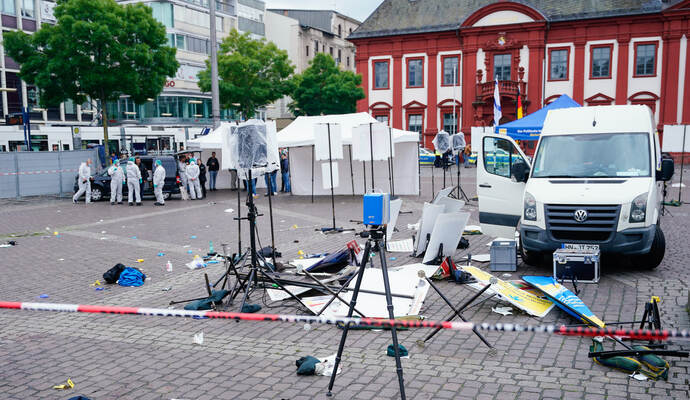 Mannheim - Messerangriff auf Marktplatz