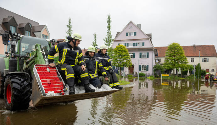 Hochwasser in Bayern - Wertingen