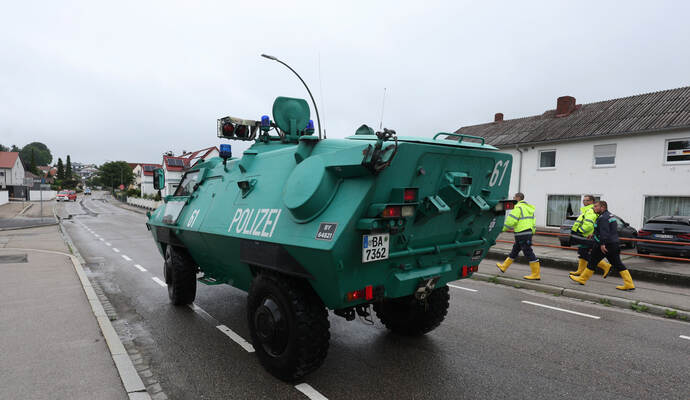 Hochwasser in Bayern - Offingen