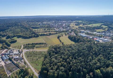 Die Gemeinde Engelsbrand – hier zu sehen die Teilorte Grunbach und Salmbach.