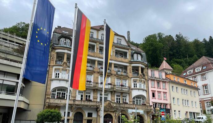 Im historischen Rathaus von Bad Wildbad haben die Bürgerinnen und Bürger am Sonntag abgestimmt. Im historischen Rathaus von Bad Wildbad haben die Bürgerinnen und Bürger am Sonntag abgestimmt.