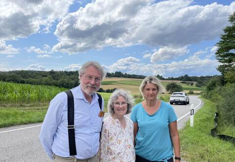 Joseph Michl und Annette Michl (Grundstückseigentümer) und Simone Reusch (UBLM)