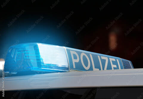 Die Frau versuchte, die Scheibe des Polizeiwagens einzutreten.