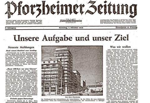 Ganz schön viel Blei, würde man heute sagen: In der ersten Ausgabe der Pforzheimer Zeitung dominierten Texte.