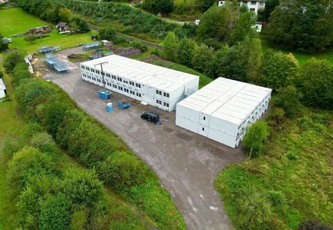 Die Container für die Geflüchteten sind in Calmbach mittlerweile vorbereitet.