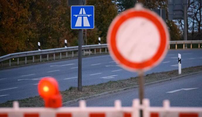Vollsperrung Autobahn