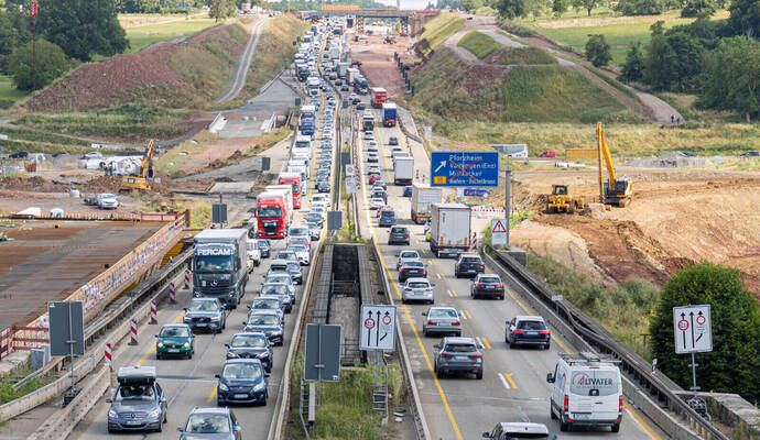 A8 Pforzheim Ost Fahrbahn