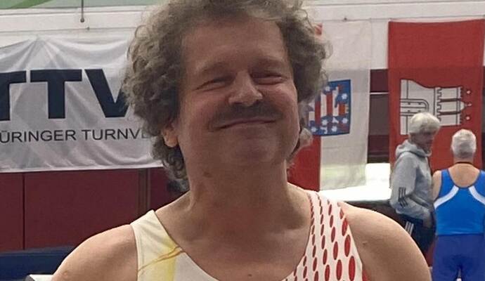 Gab beim Wettkampf eine gute Figur ab: Goldmedaillen-Gewinner Rainer Günther vom TV Kieselbronn.
