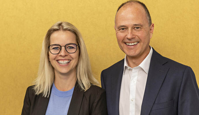 Die neue Geschäftsführerin Michaela Erdmann mit dem Geschäftsführenden Gesellschafter Bernd Glauner.