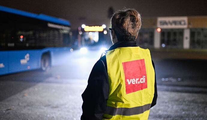 Warnstreiks bei Bussen und Bahnen im Südwesten
